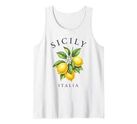 Recuerdo de limón Vintage de Sicilia Italia para Viajes en la Costa de Amalfi Camiseta sin Mangas