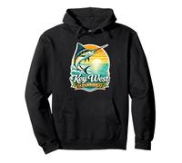 Recuerdo de los Cayos de Florida, Pesca de marlines en Key West, Florida Sudadera con Capucha