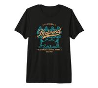 Recuerdo de los Parques estatales Nacionales de Redwood Costa de California Camiseta Premium