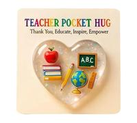 Recuerdo De Maestro/a - Abrazo De Bolsillo | Bonito Recuerdo De Maestro/a Con Tarjeta, Ideal Para Rellenar Calcetines Con Forma De Corazón Para Estudiantes, Adolescentes, Niños, Escuelas, Aulas