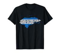 Recuerdo de mapa y bandera hondureña - estilo vintage Honduras Camiseta