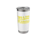 Recuerdo de Miami Florida USA Vaso térmico de acero inoxidable de doble pared