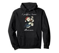 Recuerdo de pájaro navideño con Texto en inglés I Puffin Love Maine Sudadera con Capucha