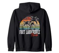 Recuerdo de palmeras de Fort Lauderdale, Florida, Estados Unidos Sudadera con Capucha