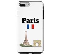 Recuerdo de París Torre Eiffel Arco del Triunfo Bandera Francesa Carcasa para iPhone 7 Plus/8 Plus