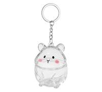 Recuerdo De Pelo De Mascota - Forma De Hámster Transparente, Memoria De Llavero De Almacenamiento, Contenedor Lindo Mini Soporte Decorativo | Accesorio Ligero Con Clip, Monedero, Cartera, Mochila, Enc