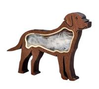 Recuerdo de pelo de perro | Organizador de recuerdos | Caja conmemorativa de madera para guardar cenizas, uñas, dientes, pelo, apreciar a mascotas queridas memoria y otros