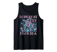 Recuerdo de playa colorido para amantes de las tortugas de Long Boat Key FL Camiseta sin Mangas