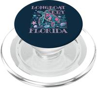 Recuerdo de playa colorido para amantes de las tortugas de Long Boat Key FL PopSockets PopGrip para MagSafe