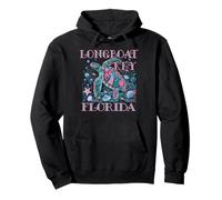 Recuerdo de playa colorido para amantes de las tortugas de Long Boat Key FL Sudadera con Capucha