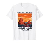 Recuerdo de Primavera del Parque Nacional Jardín de los Dioses Colorado Camiseta gráfica económica, Hombre, Blanco, L