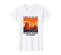 Recuerdo de Primavera del Parque Nacional Jardín de los Dioses Colorado Camiseta gráfica económica, Mujer, Blanco, XS