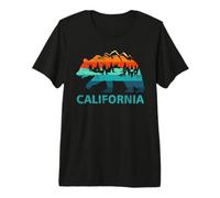 Recuerdo de Senderismo de Naturaleza Retro Vintage de California Bear Camiseta Premium