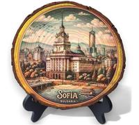 Recuerdo de Sofía Bulgaria - Placa de madera de la cultura balcánica ideal para aficionados a la historia y aficionados a los viajes de Europa del Este
