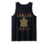 Recuerdo de Tortuga Marina de Cancún México para niños y niñas Camiseta sin Mangas