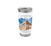 Recuerdo de vacaciones de Grecia en Atenas Acrópolis y Partenón Vaso térmico de acero inoxidable de doble pared