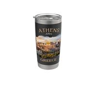 Recuerdo de vacaciones de la Acrópolis y el Partenón en Atenas, Grecia Vaso térmico de acero inoxidable de doble pared