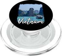 Recuerdo de Vacaciones de Viaje a Vietnam en la bahía de Ha Long PopSockets PopGrip para MagSafe