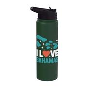 Recuerdo de vacaciones tropicales I Love Bahamas Stainless Steel Insulated Water Bottle