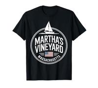 Recuerdo de velero Vintage de Marthas Vineyard Massachusetts Camiseta