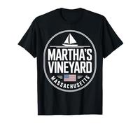 Recuerdo de velero Vintage de Marthas Vineyard Massachusetts Camiseta