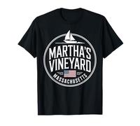 Recuerdo de velero Vintage de Marthas Vineyard Massachusetts Camiseta
