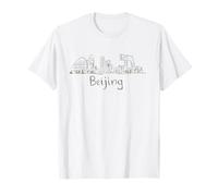 Recuerdo de Viaje a Beijing, China, Panorama City, Regalo emblemático Camiseta