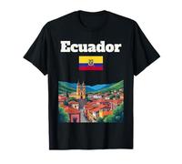 Recuerdo de Viaje a Ecuador Amante de la Ciudad de Quito Bandera de Ecuador Camiseta
