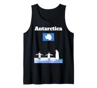 Recuerdo de Viaje antártico Amante de los pingüinos Bandera de la Antártida Camiseta sin Mangas