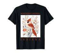 Recuerdo de Viaje con Aves de Indiana Northern Cardinal State Camiseta