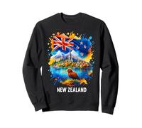 Recuerdo de Viaje con Bandera de Nueva Zelanda, pájaro Kiwi neozelandés Sudadera
