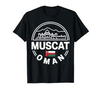 Recuerdo de Viaje con Emblema Circular de Omán Muscat Camiseta