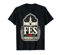 Recuerdo de Viaje con Emblema de Marruecos Fez Camiseta