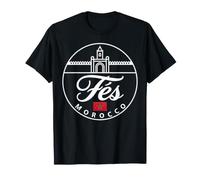 Recuerdo de Viaje con Escritura Retro de Marruecos de Fez Camiseta