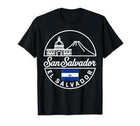 Recuerdo de Viaje con Guion Retro de San Salvador, El Salvador Camiseta