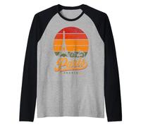 Recuerdo de Viaje con raíces francesas de París Francia Camiseta Manga Raglan