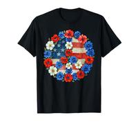 Recuerdo de Viaje con símbolo de Paz Floral con Bandera de Francia Camiseta