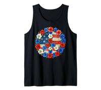 Recuerdo de Viaje con símbolo de Paz Floral con Bandera de Francia Camiseta sin Mangas
