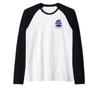 Recuerdo de viaje de bolsillo de Islandia Aurora Boreal Aurora Boreal Camiseta Manga Raglan