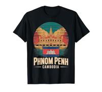 Recuerdo de Viaje de Escena vívida de Phnom Penh Camboya Camiseta