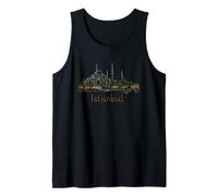 Recuerdo de Viaje de Estambul Turquía Ciudad Histórica Panorama Regalo Camiseta sin Mangas