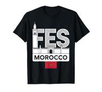 Recuerdo de Viaje de Fez Marruecos Bold Type Camiseta
