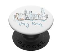 Recuerdo de Viaje de Hong Kong Historic City Landmark Gift PopSockets PopGrip Adhesivo
