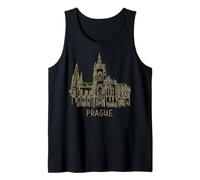 Recuerdo de Viaje de la Catedral de Praga, Chequia, Regalo histórico de la Ciudad Camiseta sin Mangas