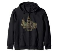 Recuerdo de Viaje de la Catedral de Praga, Chequia, Regalo histórico de la Ciudad Sudadera con Capucha