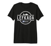 Recuerdo de Viaje de la Ciudad de Grecia Lefkada Camiseta Premium