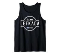 Recuerdo de Viaje de la Ciudad de Grecia Lefkada Camiseta sin Mangas