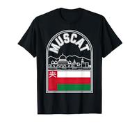Recuerdo de Viaje de Muscat Omán Bold Outline Camiseta