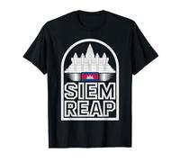 Recuerdo de Viaje de Siem Reap Camboya Bold Outline Camiseta