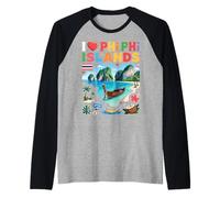 Recuerdo de Viaje de Tailandia I Love Phi Phi Islands Camiseta Manga Raglan